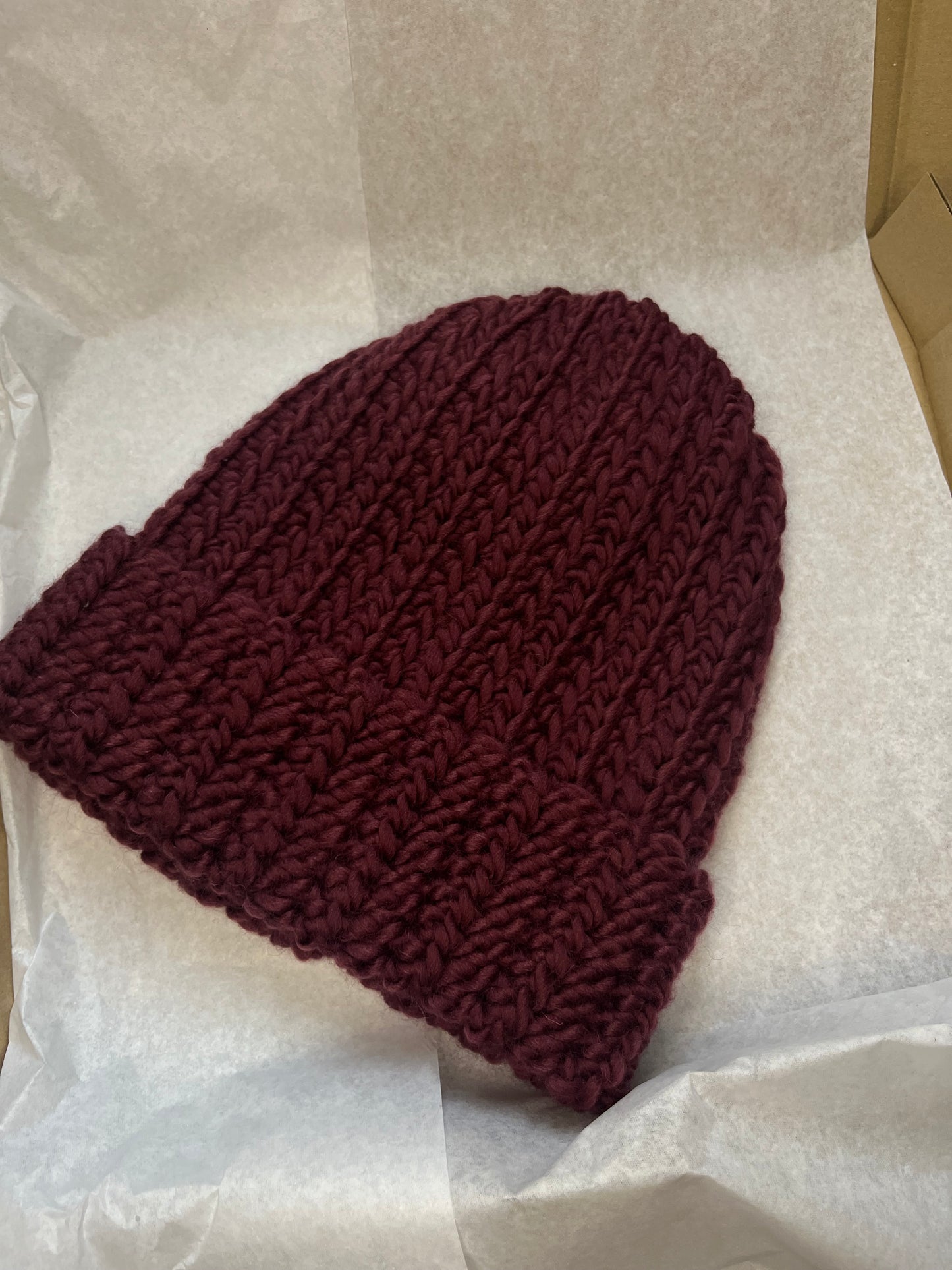 Czapka wełniana kasztanowa