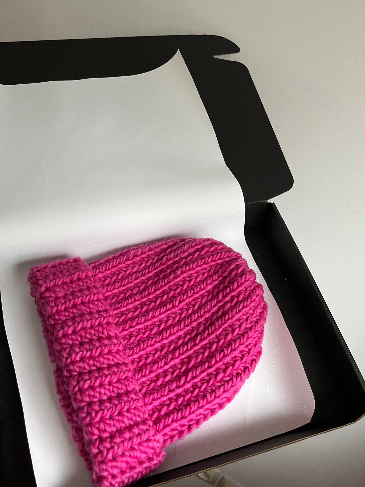 Czapka wełniana magenta