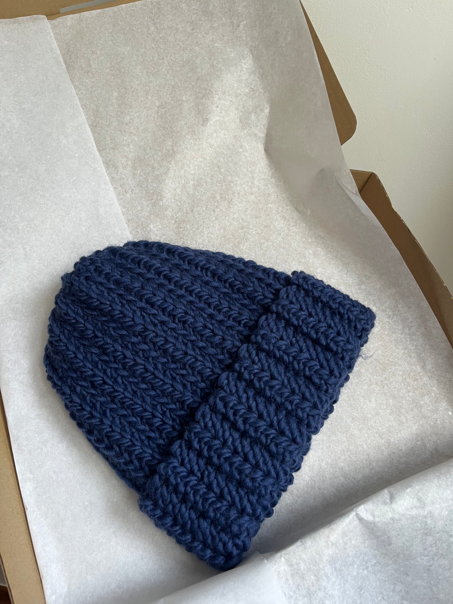 Czapka wełniana ciemnoniebieski