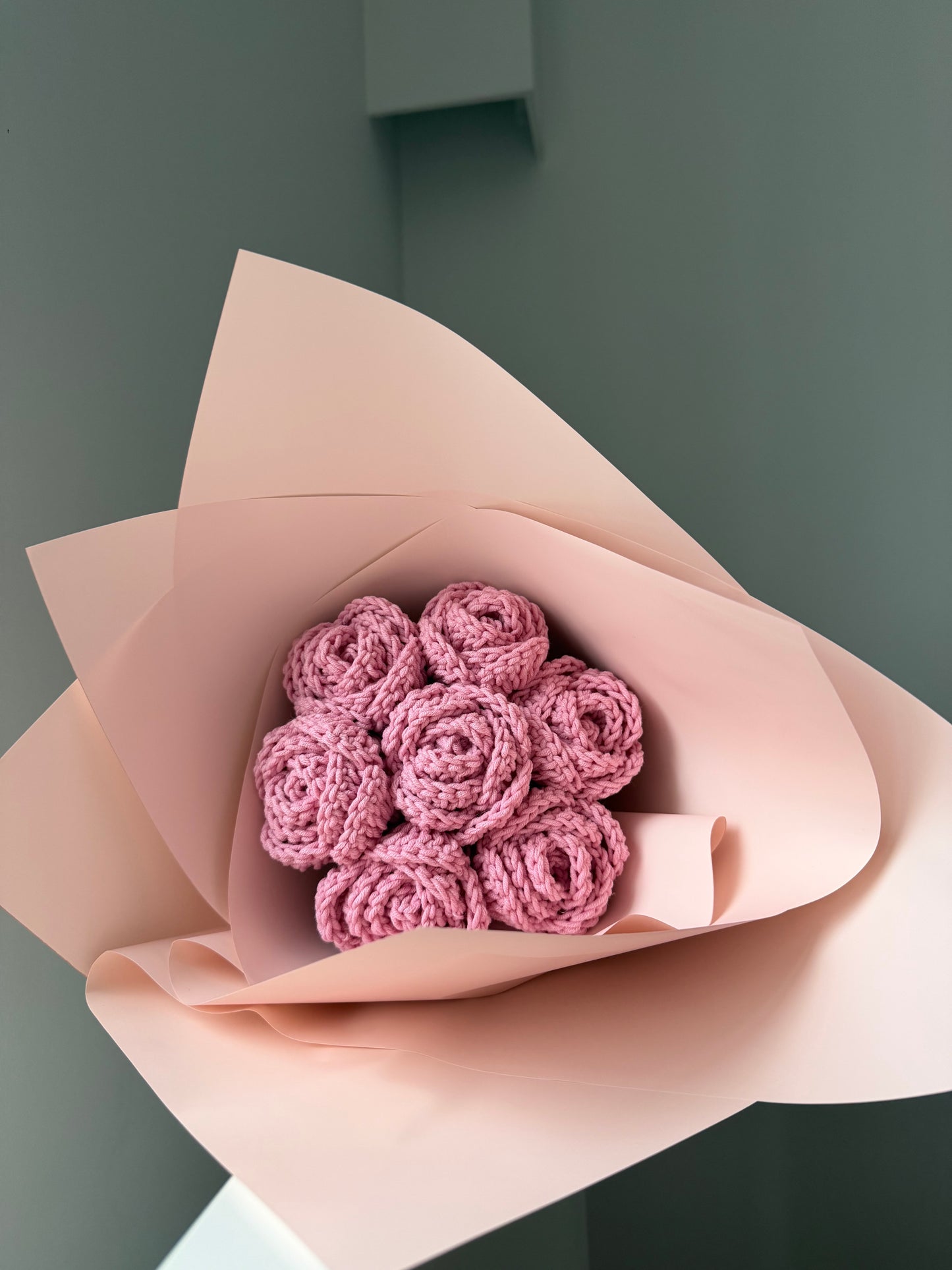 Bukiet róż różowych mały