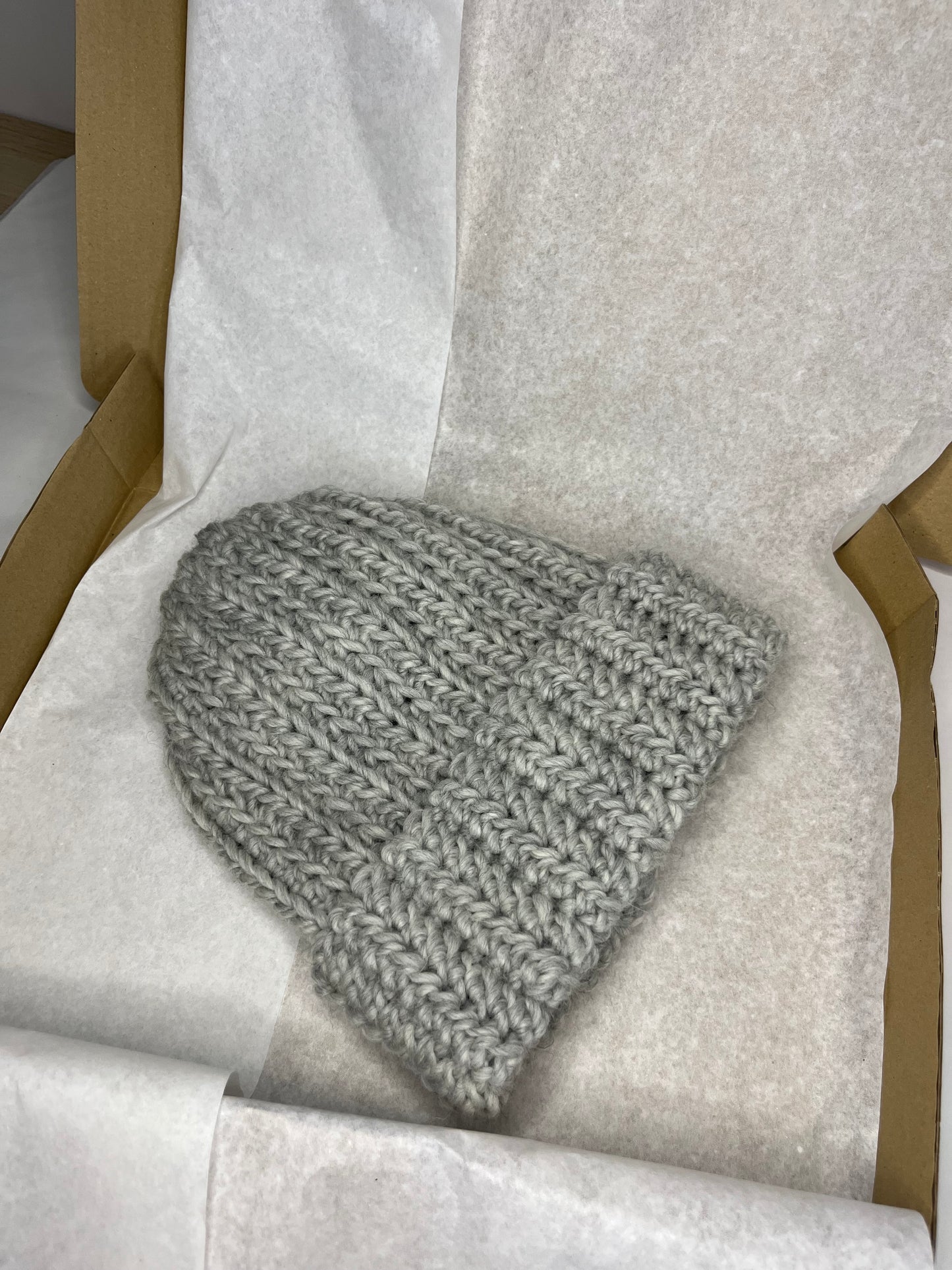 Czapka wełniana jasny szary