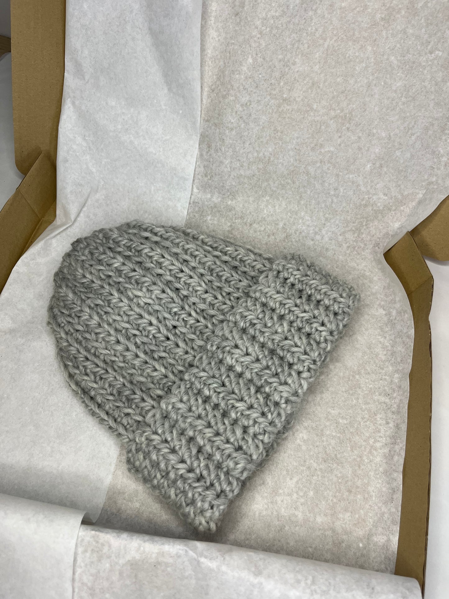 Czapka wełniana jasny szary