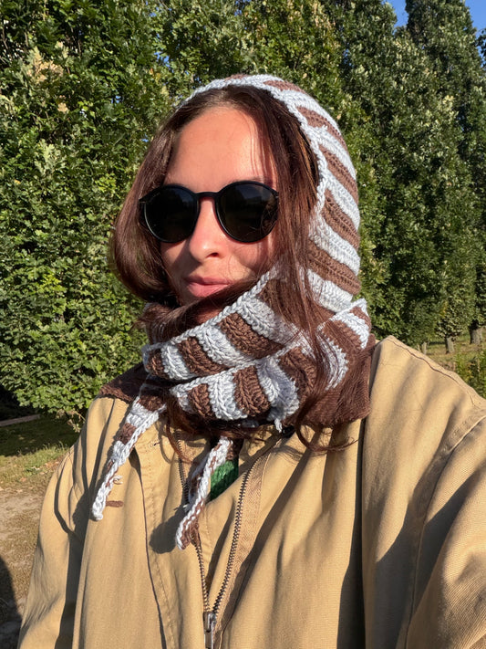 Kaptur Merino w paski