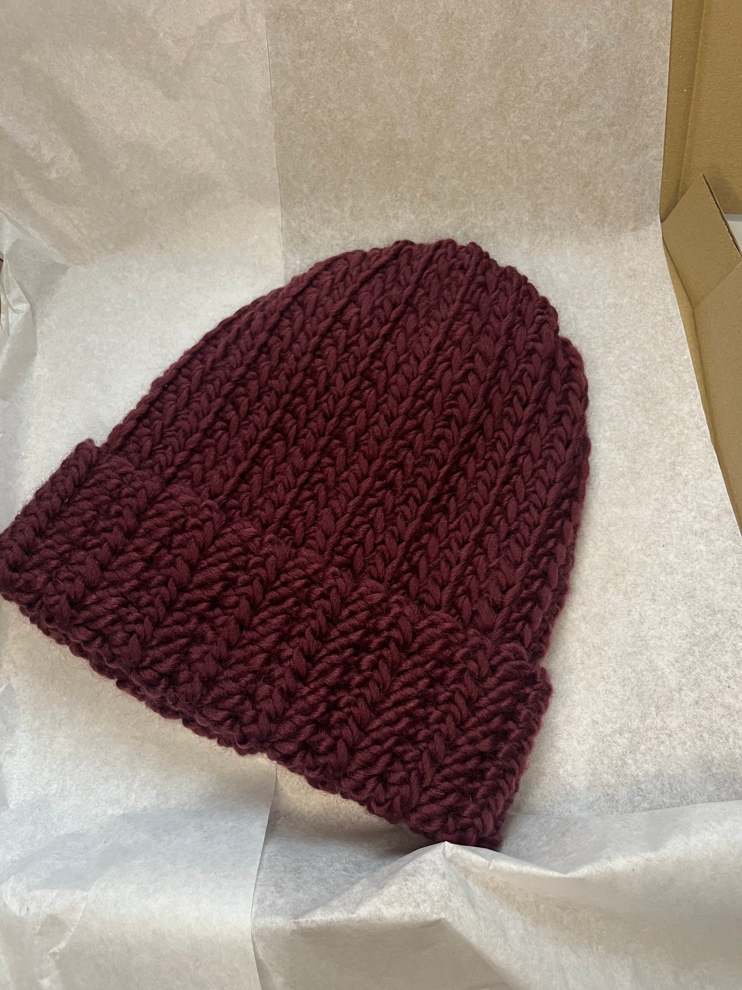 Czapka wełniana kasztanowa