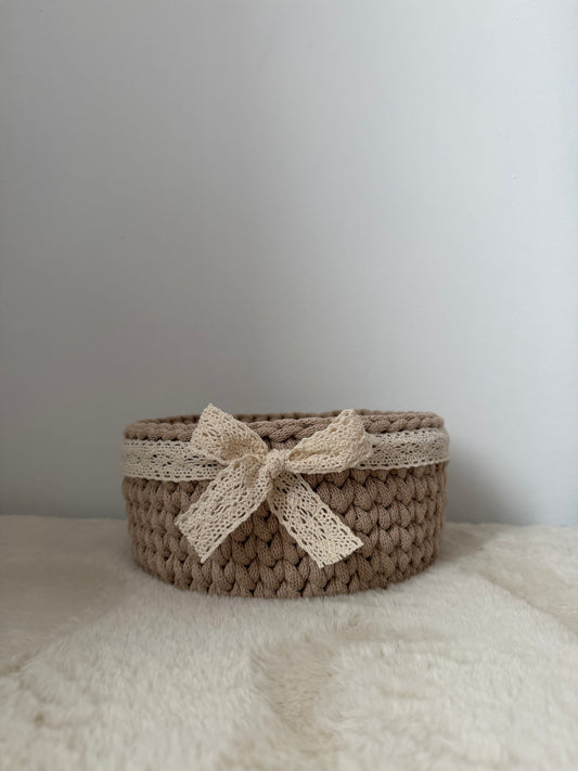 Koszyk beżowy duży