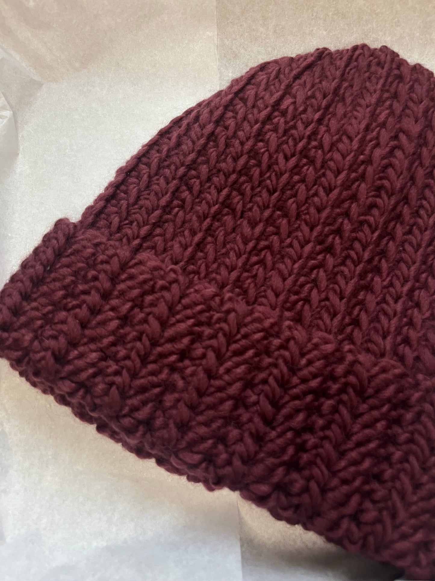 Czapka wełniana kasztanowa