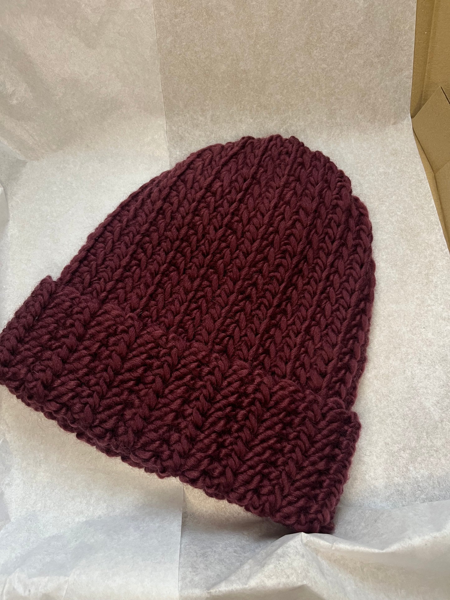 Czapka wełniana kasztanowa