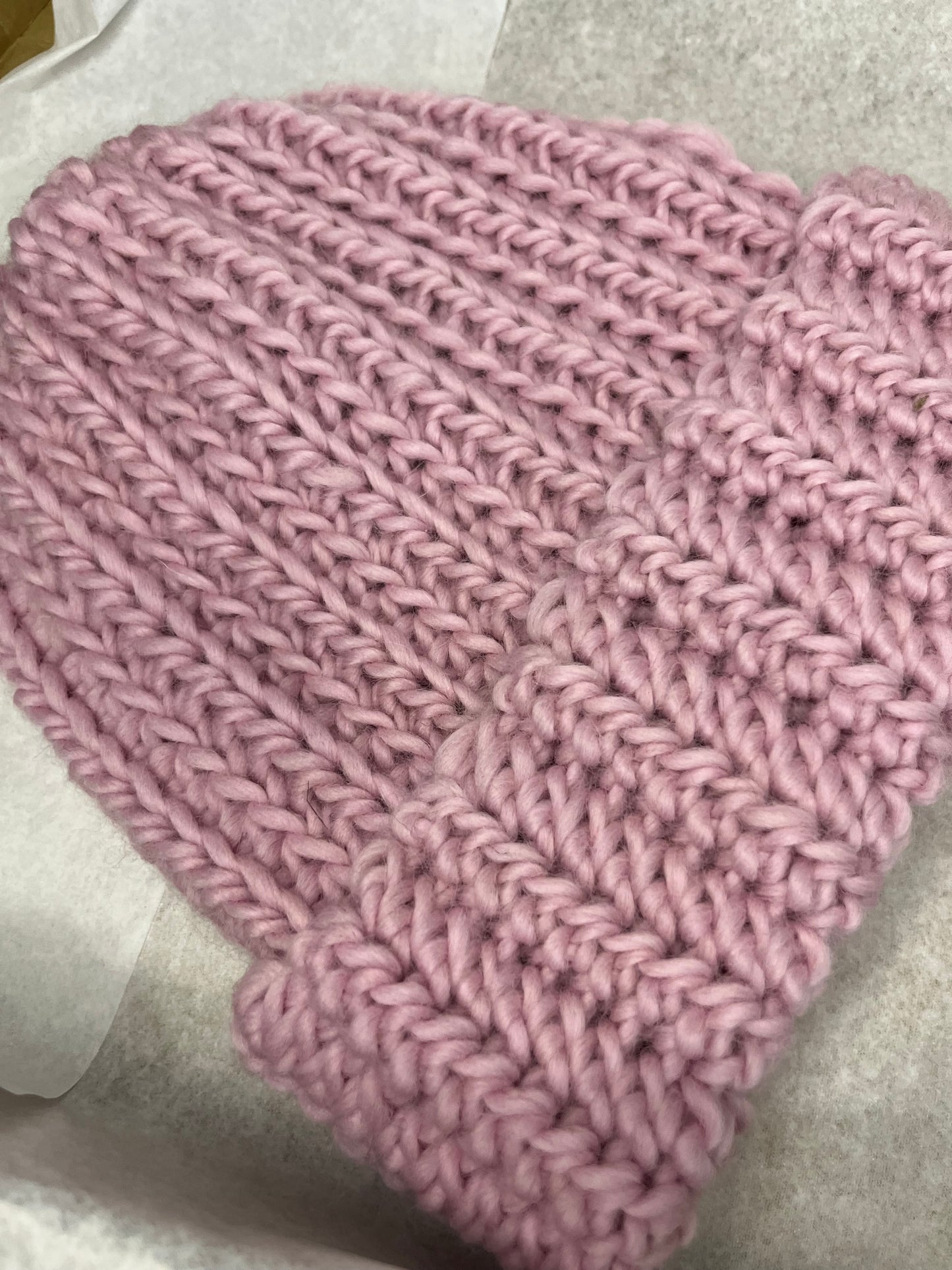 czapka wełniana pudrowy róż