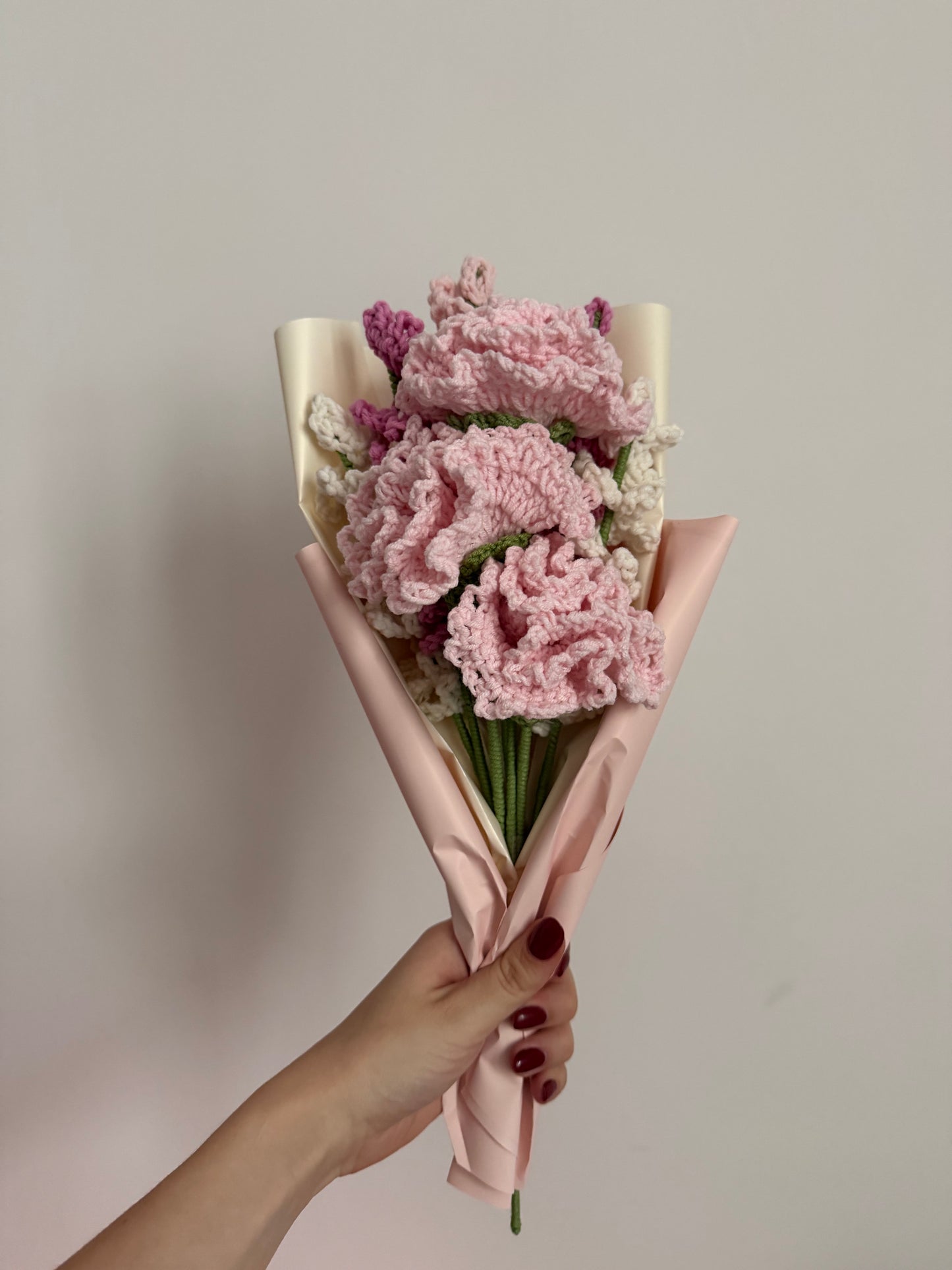 Bukiet Goździkowy pudrowy 🩷