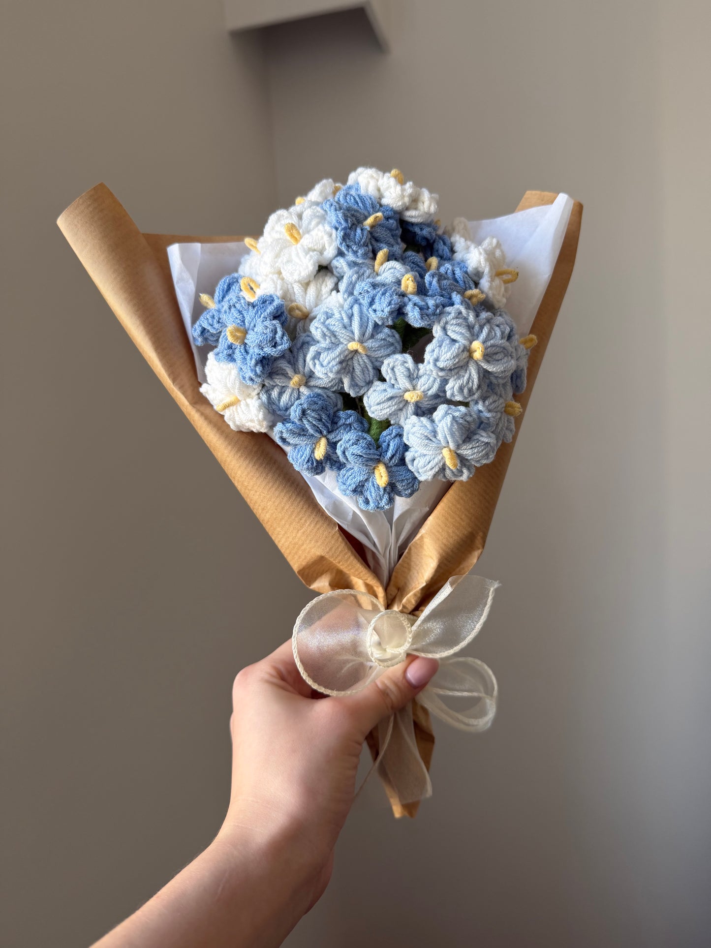 Niezapominajki niebiesko-białe