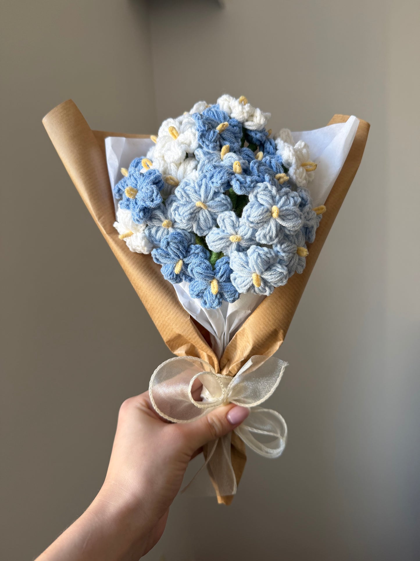 Niezapominajki niebiesko-białe