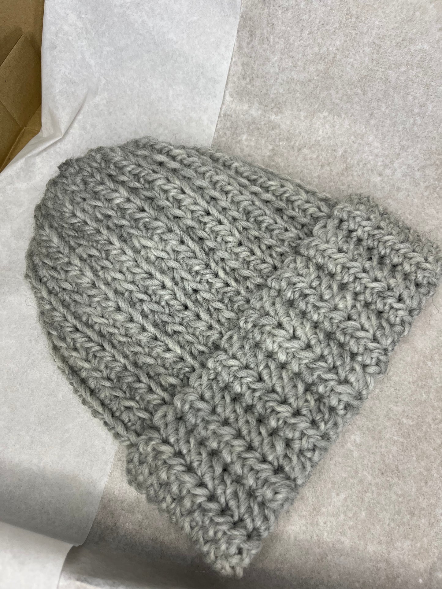 Czapka wełniana jasny szary