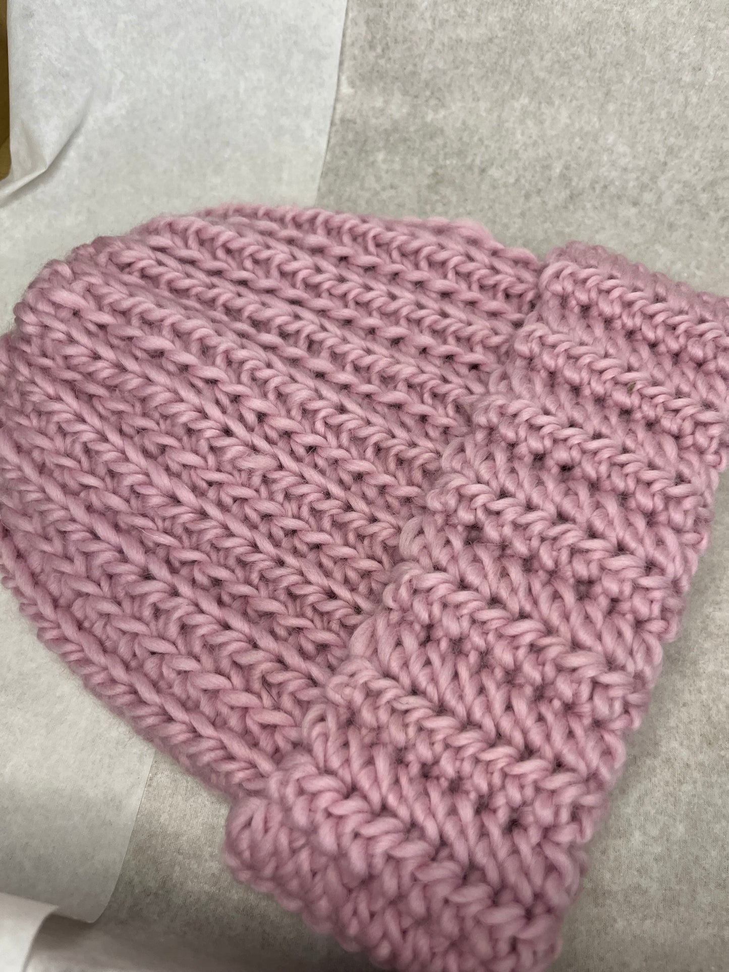 czapka wełniana pudrowy róż