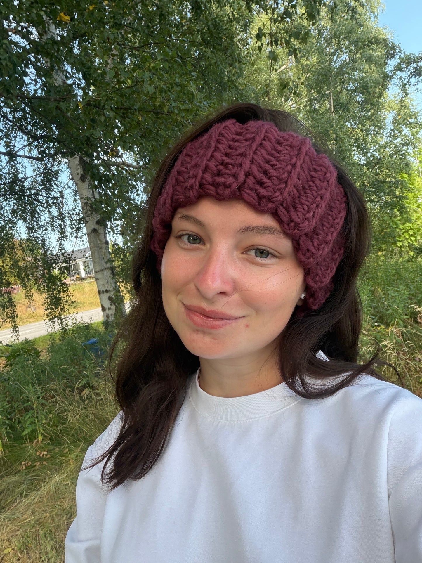 Wełniana opaska chunky