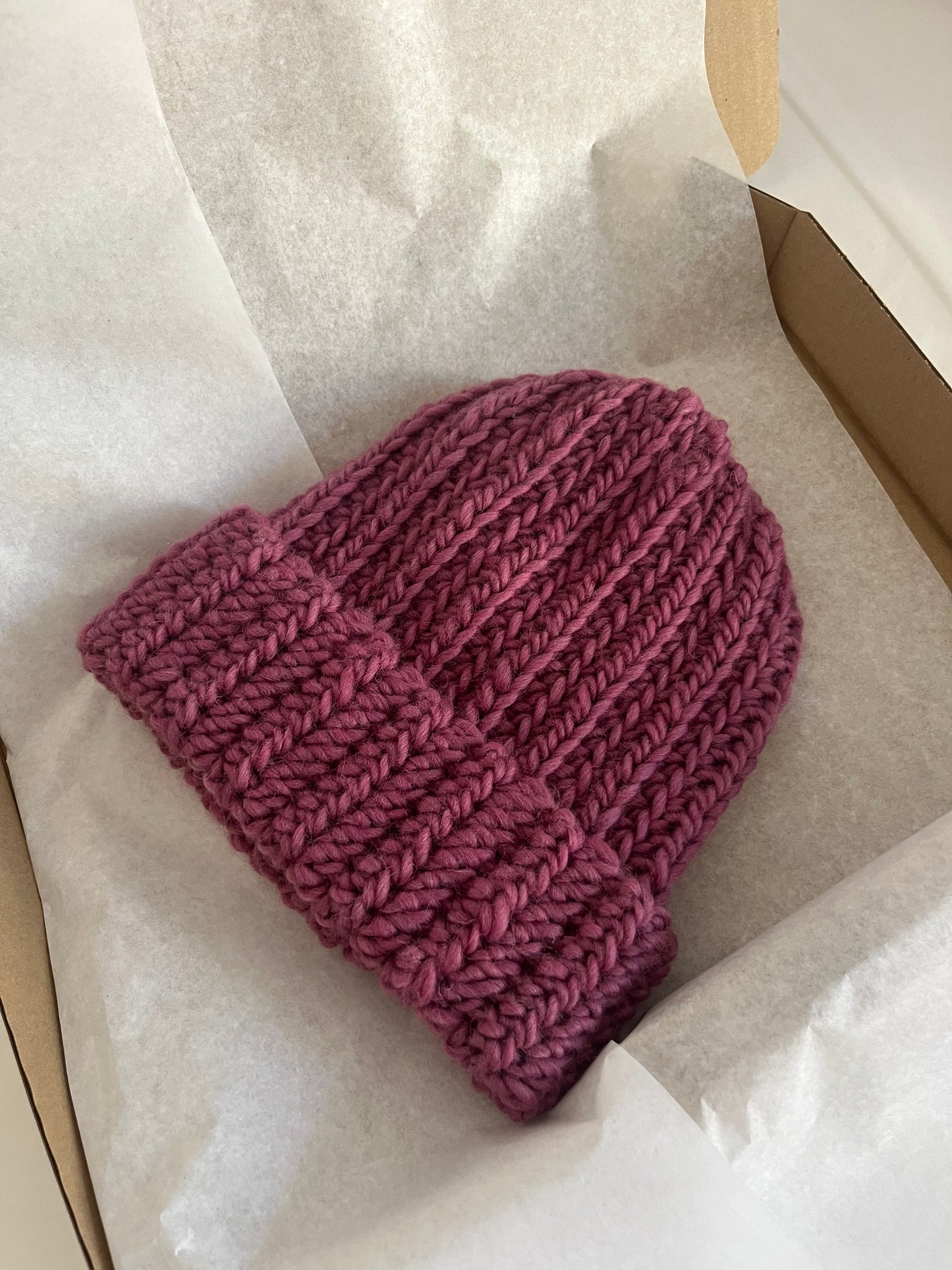 Czapka wełniana stary róż